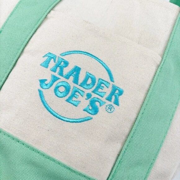 SUPER CUTE Trader Joe's Spring Limited Edition Mini Tote Bag - GREEN! - Picture 2 of 7